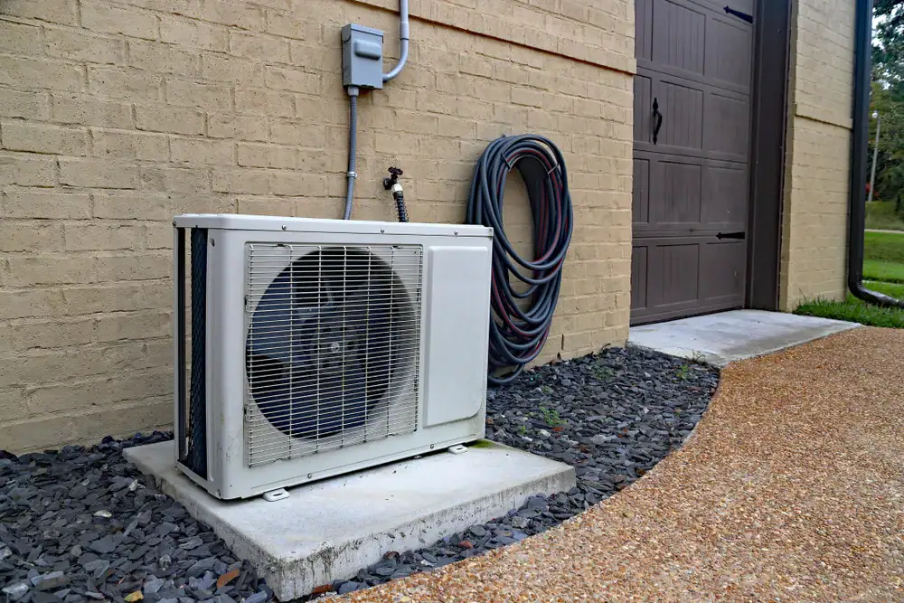 Mini Split System Outside House Greater Bridgeport Planning Region Connecticut